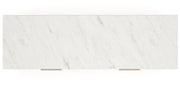 Cadmori Queen Upholstered Panel Bed, Dresser and Nightstand