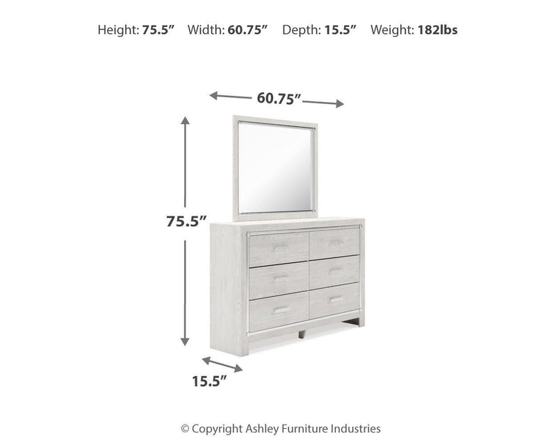 Altyra Queen Storage Bed, Dresser Mirror, Chest and 2 Nightstands
