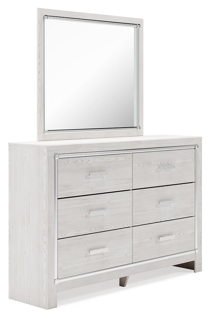 Altyra Full Upholstered Panel Bed, Dresser, Mirror, Chest and Nightstand