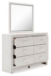 Altyra Queen Bookcase Storage Bed, Dresser and Mirror