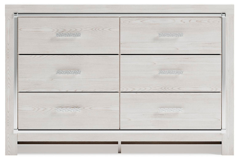 Altyra Full Upholstered Panel Bed, Dresser and Nightstand