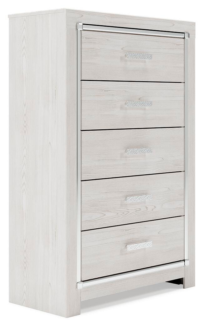 Altyra Twin Panel Bed, Chest and Nightstand