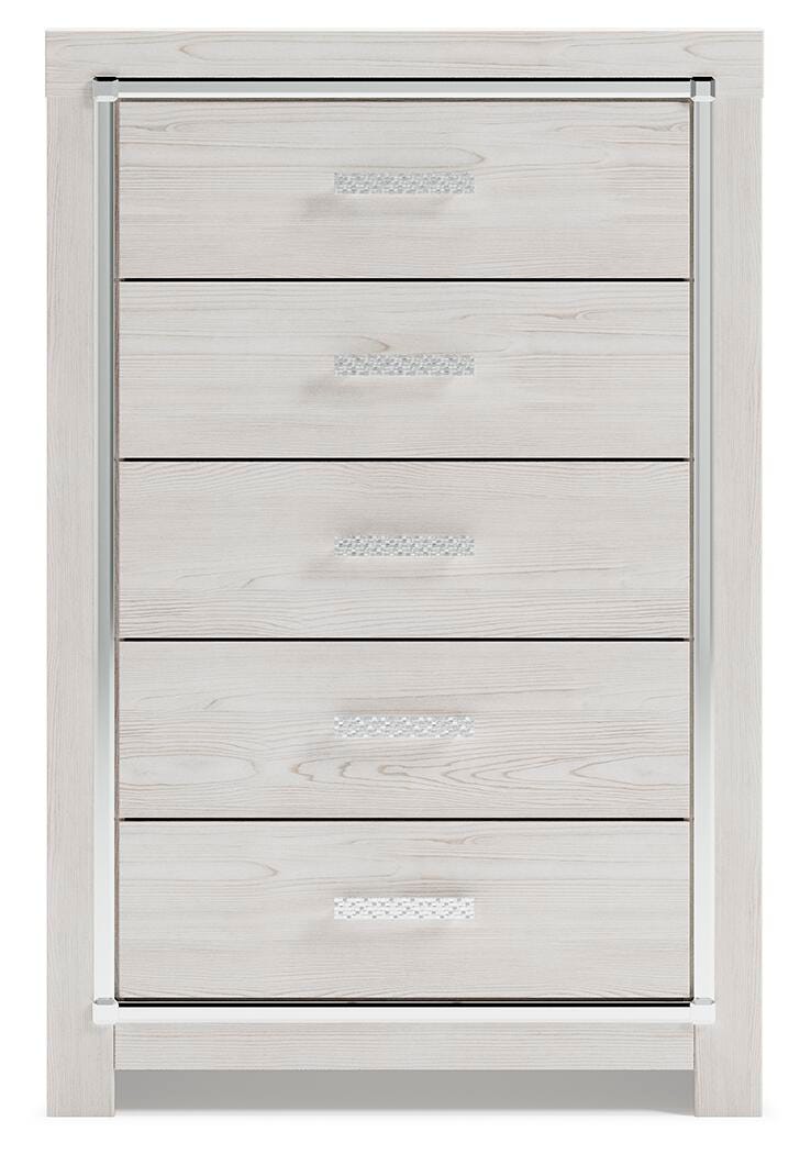 Altyra King Panel Bed, Dresser, Mirror, Chest and Nightstand
