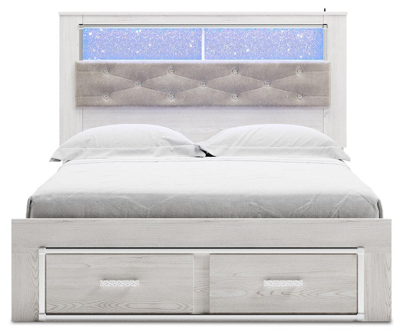 Altyra Queen Bookcase Storage Bed, Dresser and Mirror