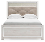 Altyra Full Upholstered Panel Bed, Dresser and Nightstand