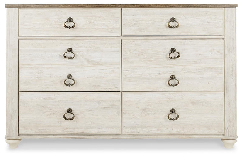 Willowton Queen Sleigh Bed, Dresser and Chest