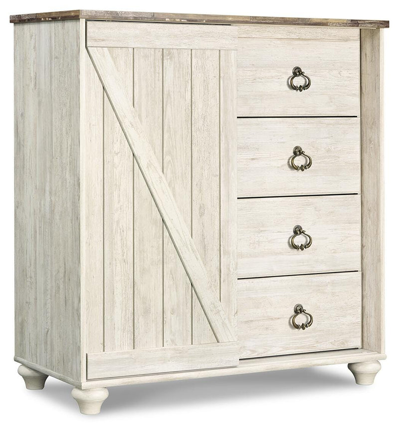 Willowton Queen Sleigh Bed, Dresser and Chest