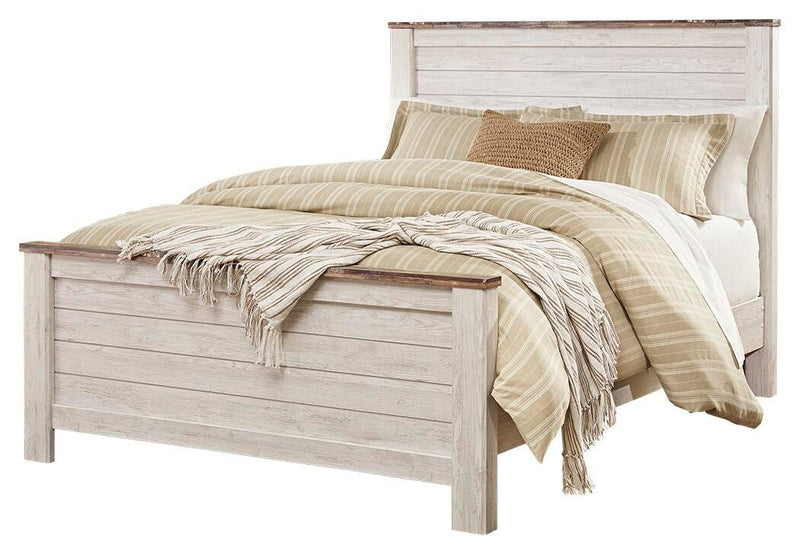 Willowton Queen Panel Bed, Dresser, Mirror and 2 Nightstands