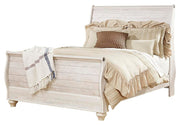 Willowton Queen Sleigh Bed, Dresser, Mirror, Chest and 2 Nightstands