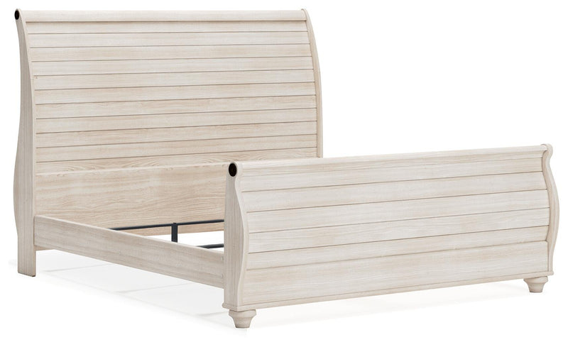 Willowton King Sleigh Bed, Dresser, Mirror, Chest and Nightstand