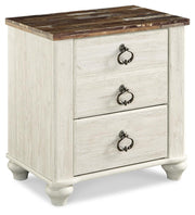 Willowton Queen Sleigh Bed and Nightstand