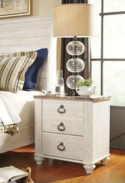 Willowton Queen Panel Bed, Dresser, Mirror and 2 Nightstands