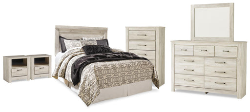 Bellaby Queen Panel Headboard, Dresser, Mirror, Chest and 2 Nightstands