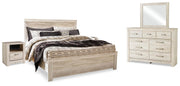 Bellaby King Panel Bed, Dresser, Mirror and 2 Nightstands