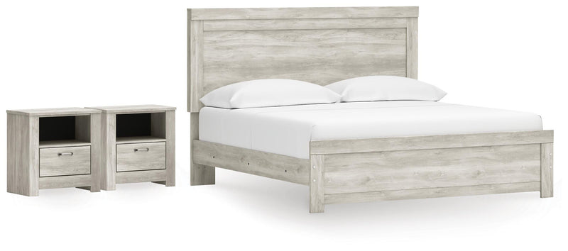 Bellaby King Panel Bed and 2 Nightstands