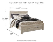 Bellaby Queen Panel Storage Bed, Dresser and Nightstand