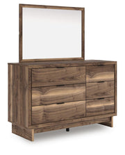 Chirason Twin Panel Bed with Storage, Dresser and Mirror