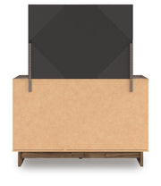 Chirason Twin Panel Bed with Storage, Dresser and Mirror