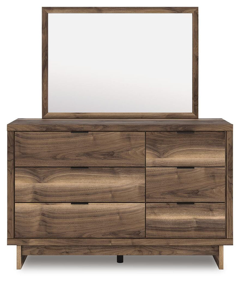 Chirason Twin Panel Platform Bed, Dresser and Mirror