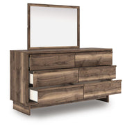 Chirason Full Upholstered Bed, Dresser and Mirror