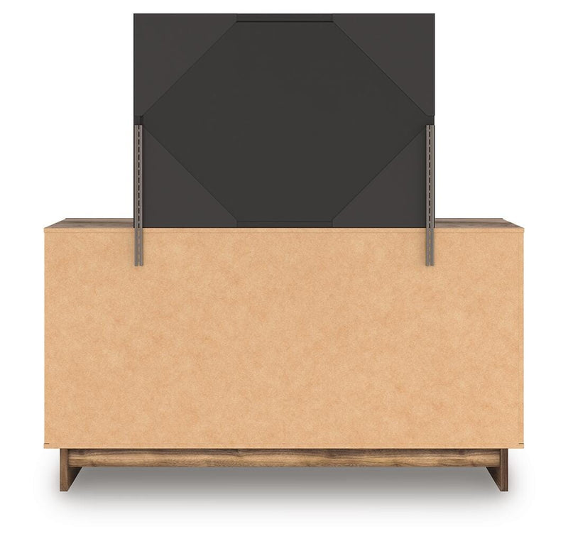 Chirason Full Upholstered Bed, Dresser and Mirror