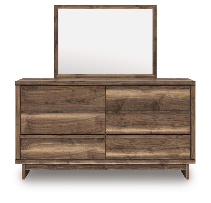 Chirason Queen Panel Bed, Dresser and Mirror