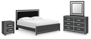 Zuraleus King Panel Bed, Dresser, Mirror and Nightstand