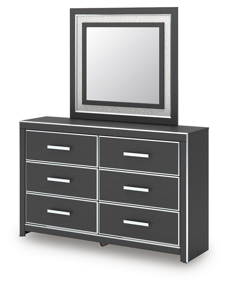 Zuraleus Queen Upholstered Bed, Dresser, Mirror and Nightstand