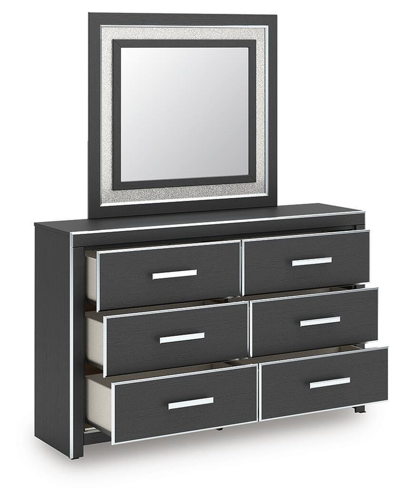 Zuraleus Queen Upholstered Bed, Dresser, Mirror and Nightstand