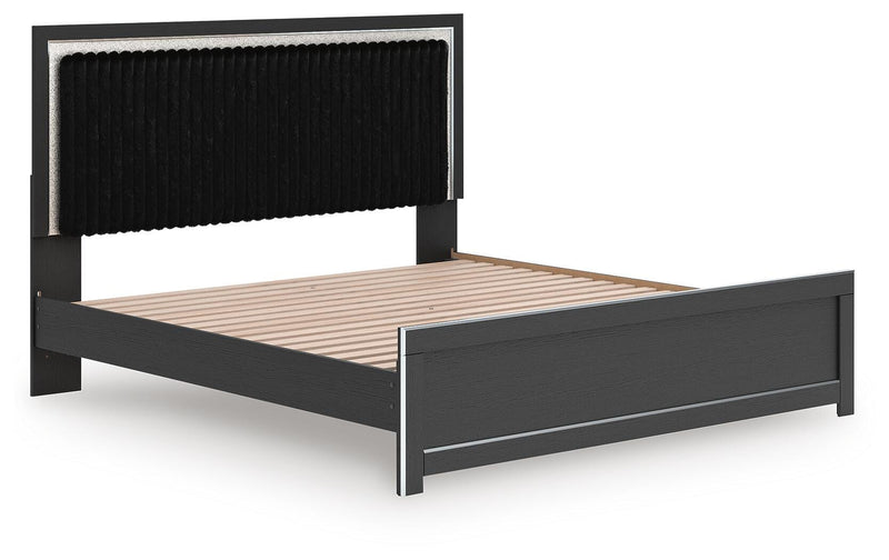 Zuraleus King Upholstered Panel Platform Bed