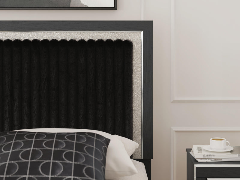 Zuraleus King Upholstered Panel Platform Bed