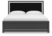 Zuraleus King Upholstered Panel Platform Bed