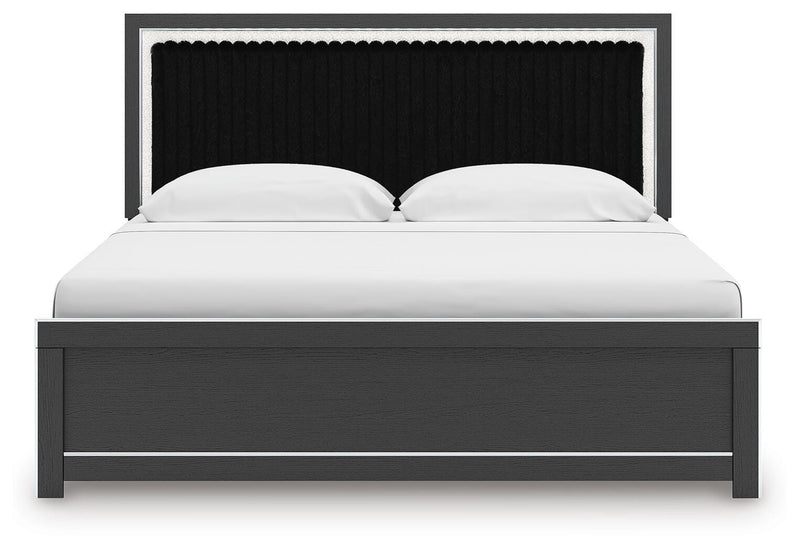 Zuraleus King Upholstered Panel Platform Bed