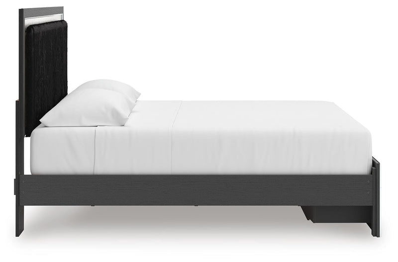 Zuraleus King Upholstered Panel Platform Storage Bed