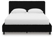 Zuraleus Queen Upholstered Bed, Dresser, Mirror and Nightstand