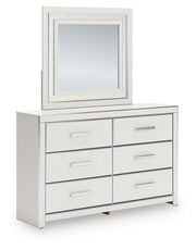 Zuraleus Queen Upholstered Panel Platform Storage Bed, Dresser and Mirror