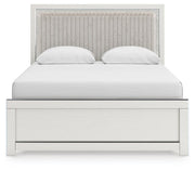 Zuraleus Queen Upholstered Panel Bed, Dresser and Mirror
