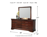Alisdair Twin Sleigh Bed, 2 Dressers, Mirror and Nightstand
