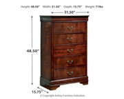 Alisdair Queen Sleigh Bed, Dresser, Mirror, 2 Chests and 2 Nightstands