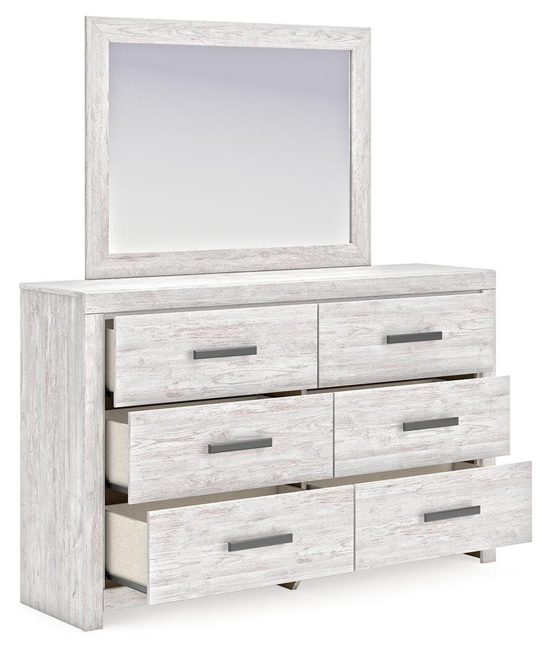 Cayboni King Panel Bed, Dresser, Mirror and Chest