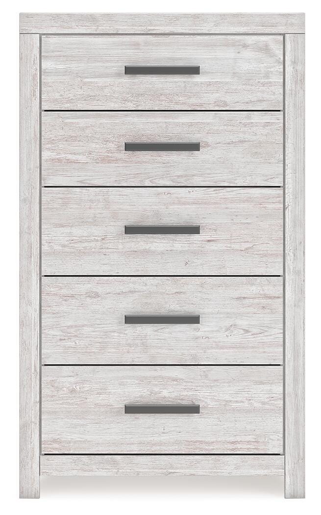 Cayboni Full Panel Bed, Dresser, Mirror, Chest and 2 Nightstands