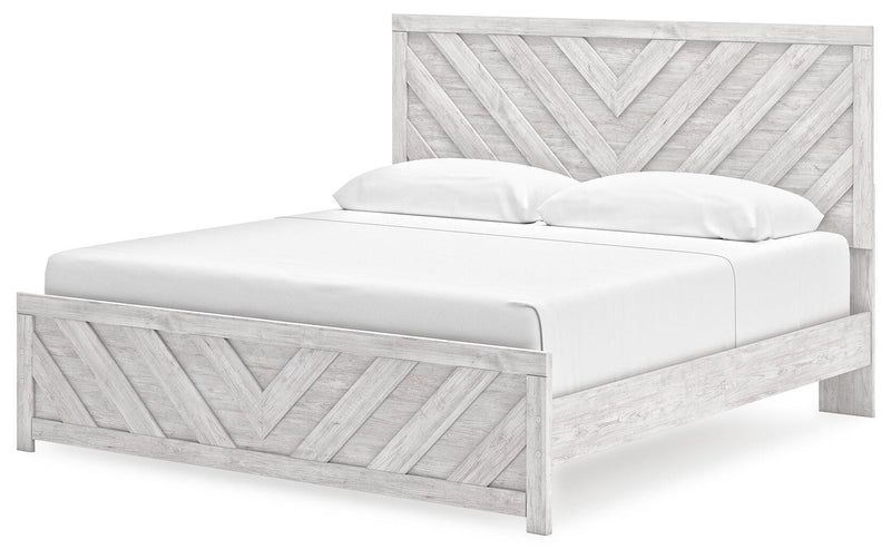 Cayboni King Panel Bed, Dresser, Mirror and Chest