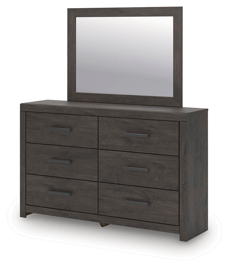 Prendonea Full Panel Bed, Dresser and Mirror
