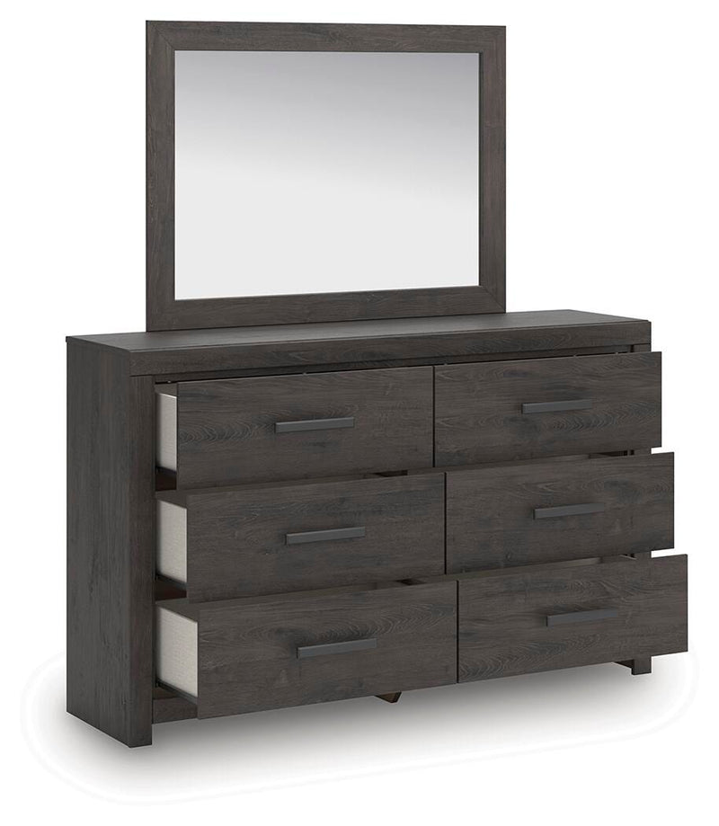 Prendonea Twin Panel Bed, Dresser and Mirror