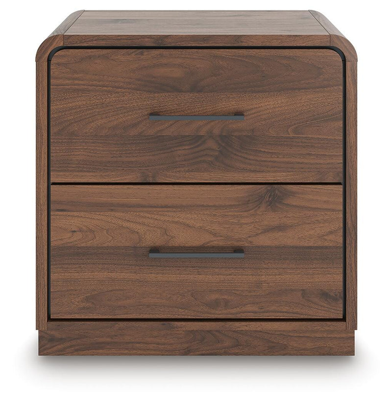 Fortlorn King Panel Bed and 2 Nightstands