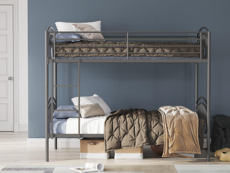 Lanceburg Twin over Twin Bunk Bed with Ladder