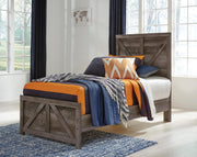 Wynnlow Twin Crossbuck Panel Bed, Dresser and Mirror