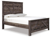 Wynnlow Queen Crossbuck Panel Bed, Dresser, Mirror, and Nightstand