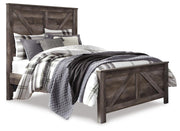 Wynnlow Queen Crossbuck Panel Bed, Dresser, Mirror, and Nightstand