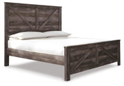 Wynnlow King Crossbuck Panel Bed, Dresser, Mirror and Nightstand